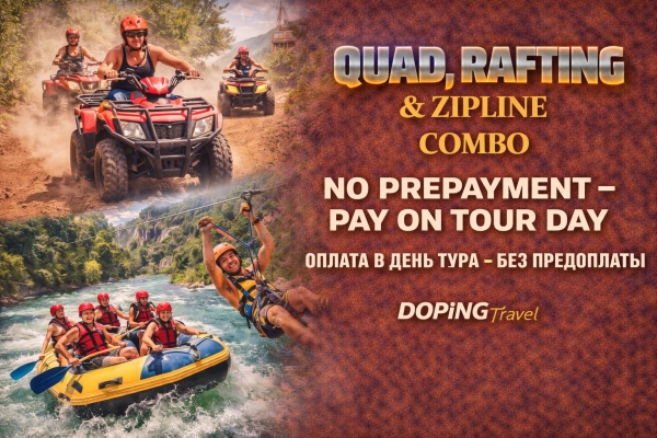 Alanya quad safari rafting tour